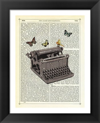 Framed Typewriter Print