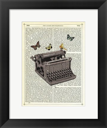 Framed Typewriter Print