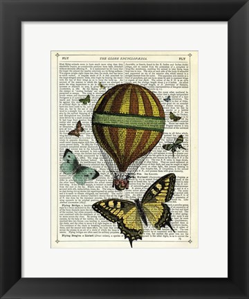 Framed Butterflies &amp; Balloon Print