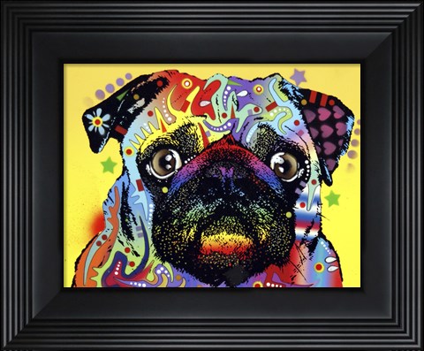 Framed Pug Print