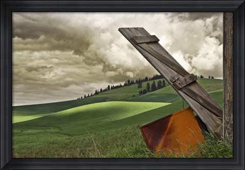 Framed Landscape and Door Print