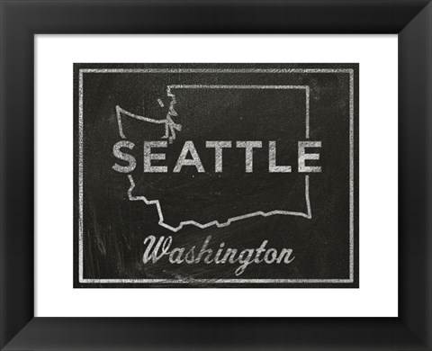 Framed Seattle, Washington Print