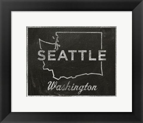 Framed Seattle, Washington Print