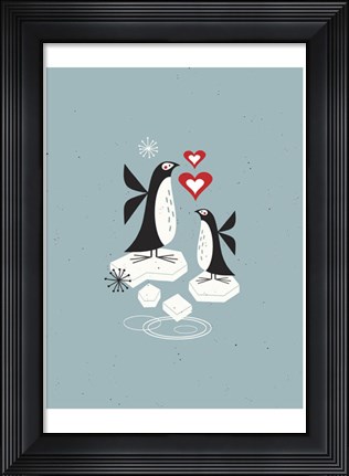 Framed Penguin Love Print