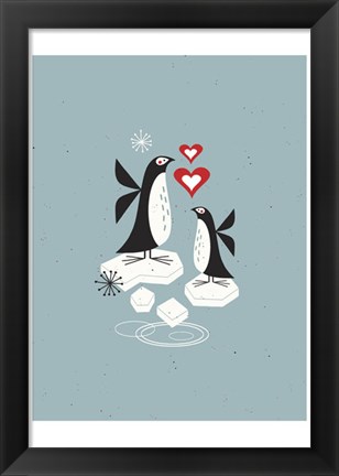 Framed Penguin Love Print