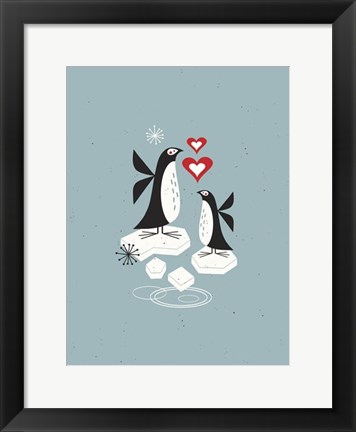 Framed Penguin Love Print