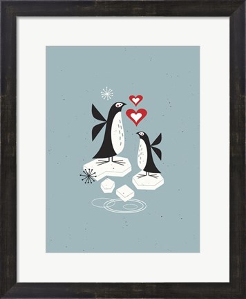 Framed Penguin Love Print