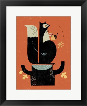 Framed Mr. Squirrel Print