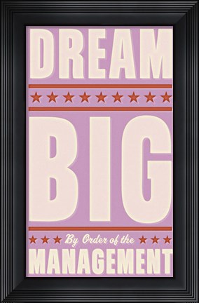 Framed Dream Big (pink) Print