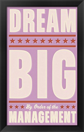 Framed Dream Big (pink) Print