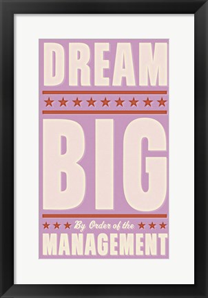 Framed Dream Big (pink) Print