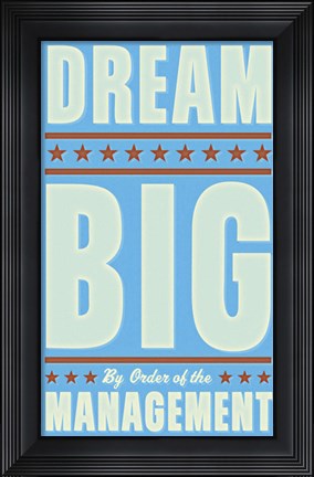 Framed Dream Big (blue) Print