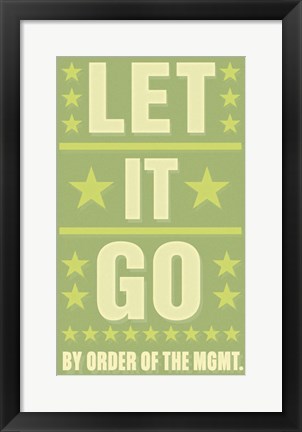 Framed Let it Go Print