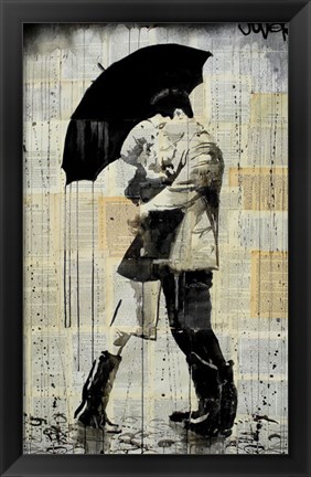 Framed Black Umbrella Print