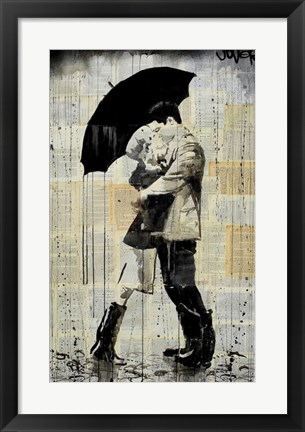 Framed Black Umbrella Print