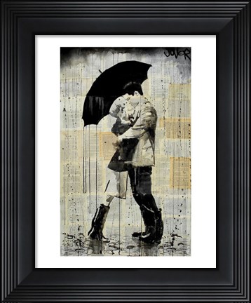 Framed Black Umbrella Print