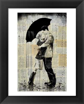 Framed Black Umbrella Print