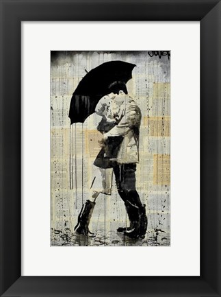 Framed Black Umbrella Print