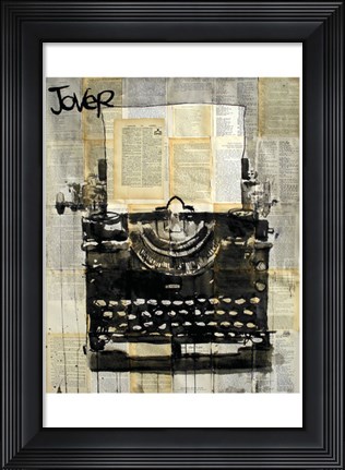 Framed Typewriter Print