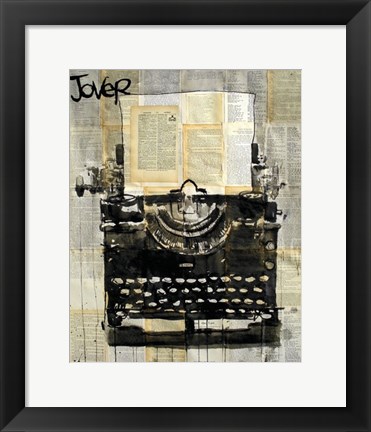 Framed Typewriter Print