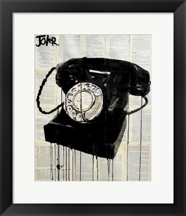 Framed Black Phone Print