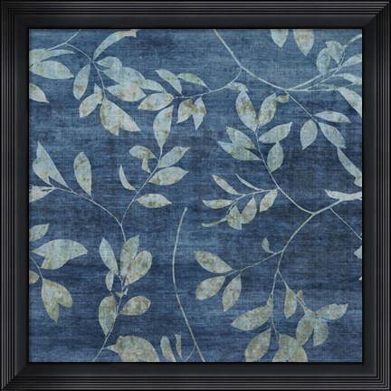 Framed Denim Branches I Print