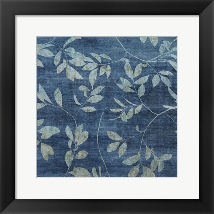 Framed Denim Branches I Print