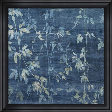 Framed Denim Branches II Print