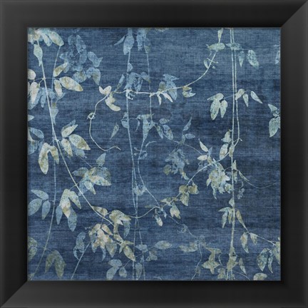 Framed Denim Branches II Print