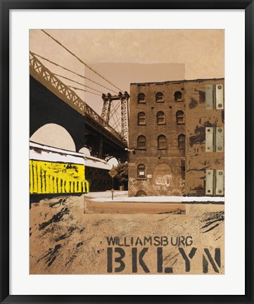 Framed Williamsburg, Brooklyn Print