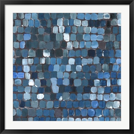 Framed Cobalt Cobbles Print