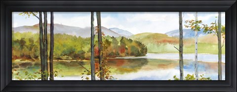 Framed Autumn Lake I Print