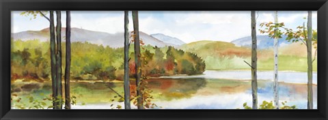 Framed Autumn Lake I Print