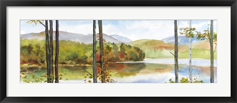 Framed Autumn Lake I Print