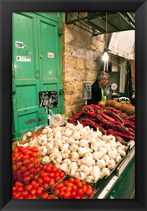 Framed Machne Yehuda Market, Jerusalem, Israel Print
