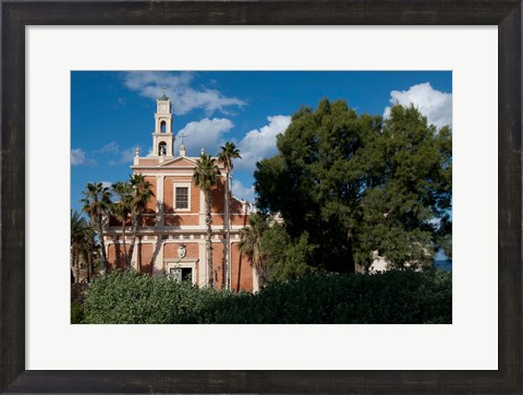 Framed St Peter&#39;s Catholic Church, Abrasha Summit Park, Jaffe, Israel Print
