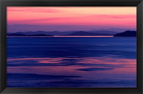 Framed Indonesia, Sulawesi, Togian islands Sunset Print