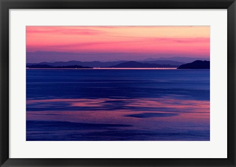 Framed Indonesia, Sulawesi, Togian islands Sunset Print