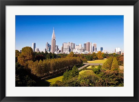 Framed Japan Tokyo Shinjuku District, Shinjuku Gyoen Garden Print