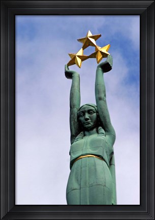 Framed Freedom Monument for the Latvian War of Independence, Riga, Latvia Print
