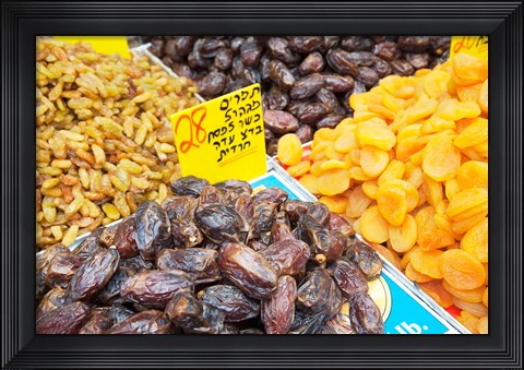 Framed Israel, Jerusalem, Mahane Yehuda Market fruits Print
