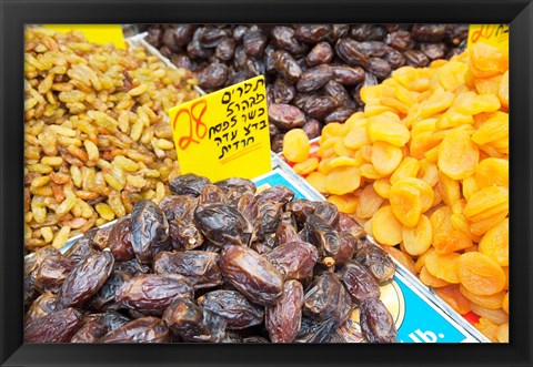 Framed Israel, Jerusalem, Mahane Yehuda Market fruits Print