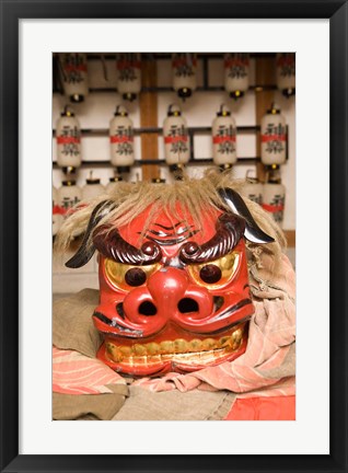 Framed Japan, Gifu, Takayama, Lion dance, festival Print