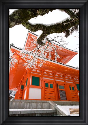 Framed Temple, Koyason Region, Japan Print