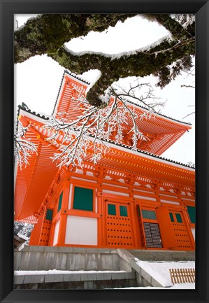 Framed Temple, Koyason Region, Japan Print