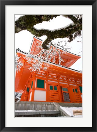 Framed Temple, Koyason Region, Japan Print
