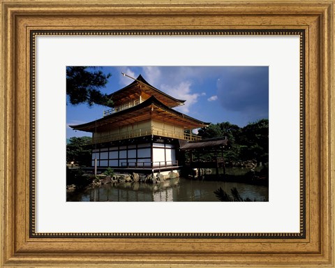 Framed Golden Pavilion, Zen Temple, Kinkakuji, Kyoto, Japan Print