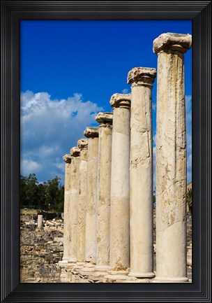 Framed Israel, Bet She&#39;an National Park, Columns Print