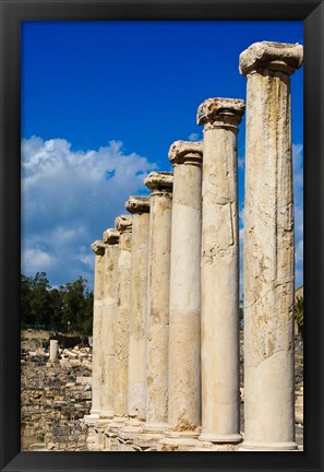 Framed Israel, Bet She&#39;an National Park, Columns Print