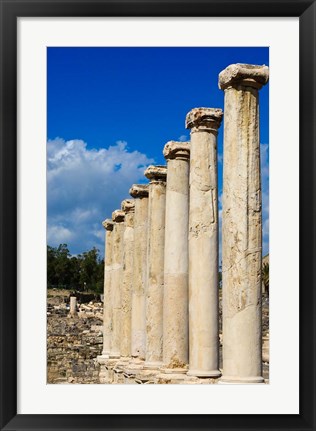 Framed Israel, Bet She&#39;an National Park, Columns Print